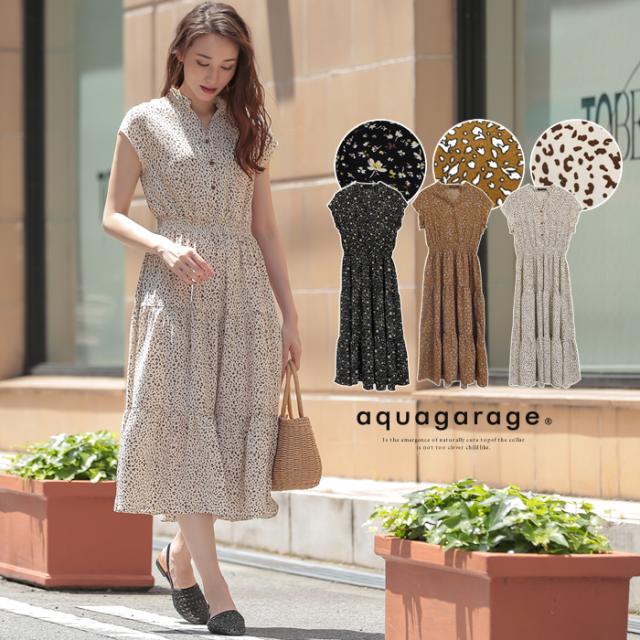 ゆうメール便配送30 代引不可 ティアード切り替えワンピース レディース 春 夏 フレンチスリーブ アクアガレージ Aquagarageの通販はau Pay マーケット Aquagarage アクアガレージ