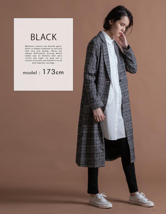 ☆新品 チェック コート M L 冬 Merfirge] カシミア カシミヤ＆ウール