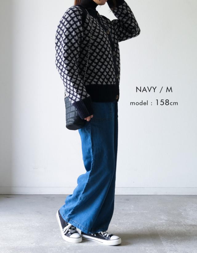 送料無料 柄編みニットカーディガン レディース 秋 冬 長袖 | アクアガレージ aquagarageの通販は