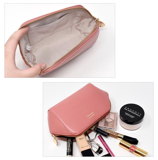 ゴールドロゴ化粧ポーチ レディース アイボリー ピンク ネイビー ブルー シャンパンゴールドの通販はau Pay マーケット Aquagarage アクアガレージ