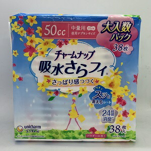 ユニチャーム チャームナップ中量用38枚【チャームナップ】 ６個セットの通販は 5,463円