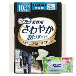 【今ならシルコットウェットプレゼント】２４個セット ユニ・チャーム ライフリーさわやかパッド男性用微量用16枚【ライフリー】 4903111968503