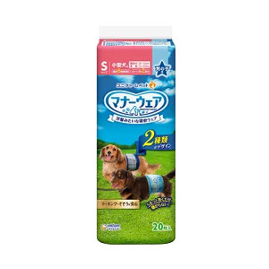 ユニチャーム マナーウェア 男の子用 Ｓ 青チェック紺チェック ２０枚 12個セット【マナーウェア】