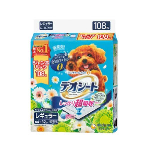 ユニチャーム　デオシート 超吸収 ホワイトフローラル＆グリーングラスの香り 消臭タイプ レギュラー　108枚入　4個セット
