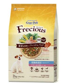 ５個セット ユニ・チャーム グラン・デリ フレシャス アダルト成犬用 低脂肪設計 チキン＆小魚入り 2kg  ※メーカー都合によりパッケージ、デザインが変更となる場合がございますの通販は 18,645円