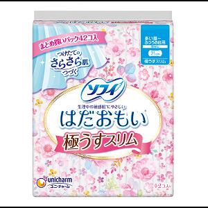 ２個セット ユニ・チャーム ソフィ はだおもい 極うすスリム 多い昼〜ふつうの日用 羽なし 21cm 42コ入