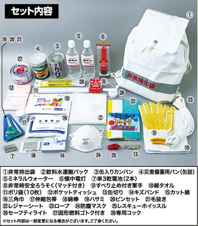 非常持出袋２８点セット