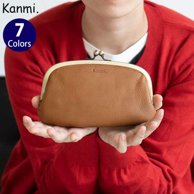 Kanmi./カンミ フカフカ ロング親子がま口 WL22-29 財布 ガマグチ 本革 レザー 日本製の通販は