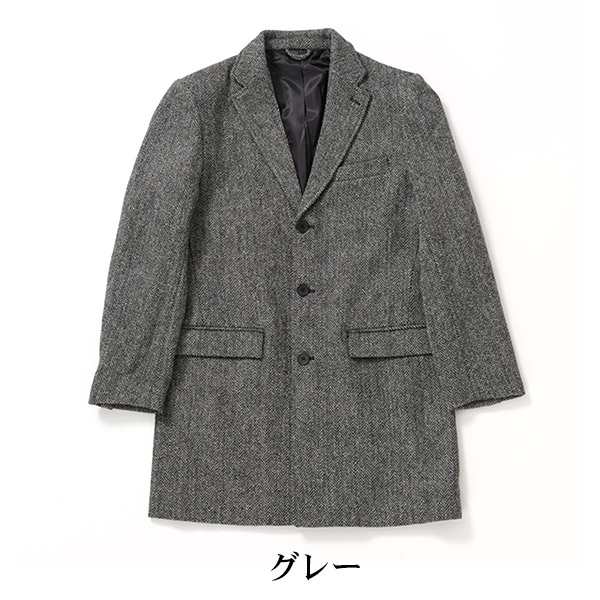 ハリスツイード チェスターコート Harris Tweed Herringbone Club