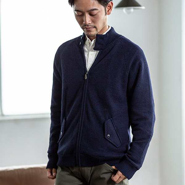 Ifer Knitwear アイファーニットウェア アルパカブルゾン ネイビー