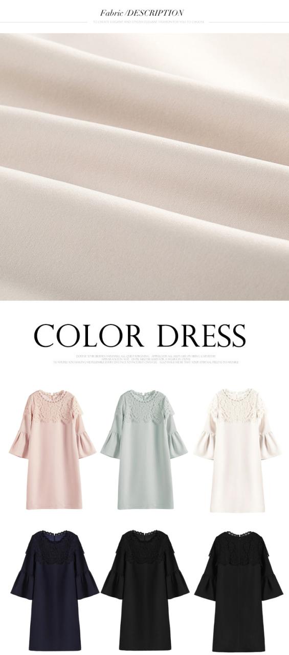 ワンピース フレア袖口 大人 可愛い 入学式 入園式 ママ 七五三 お