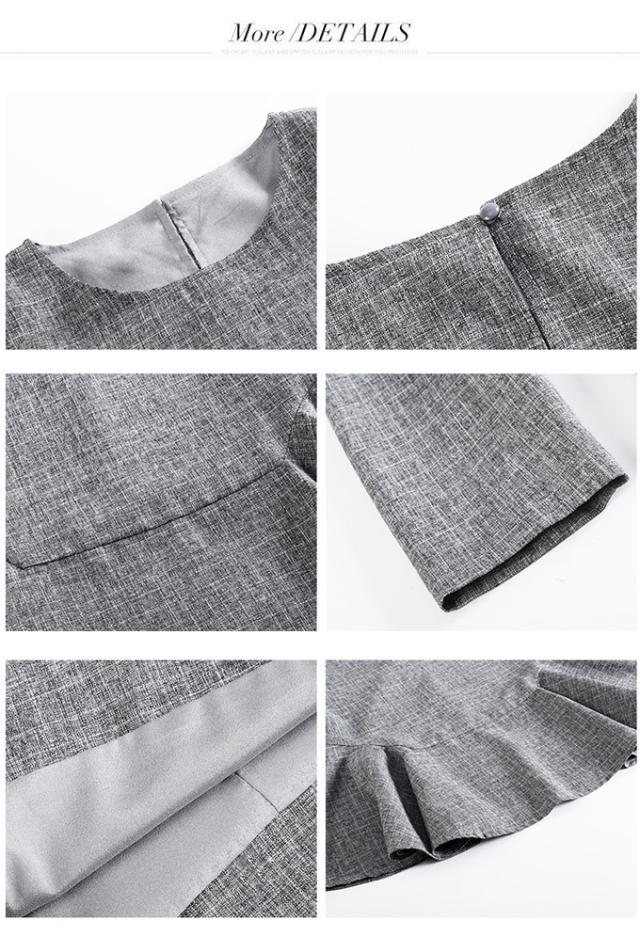 2点セット ペプラムトップス＋パンツ ツイード プルオーバー