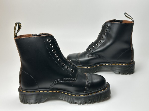 訳あり品 ドクターマーチン 1460 BEX レースレス 8 ホール ブーツ 24.0cm UK5.0  ブラック 26664001 男性用兼女性用 DR．MARTENS (dm558)