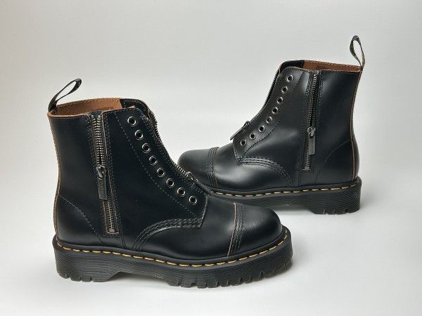 訳あり品 ドクターマーチン 1460 BEX レースレス 8 ホール ブーツ 24.0cm UK5.0  ブラック 26664001 男性用兼女性用 DR．MARTENS (dm558)