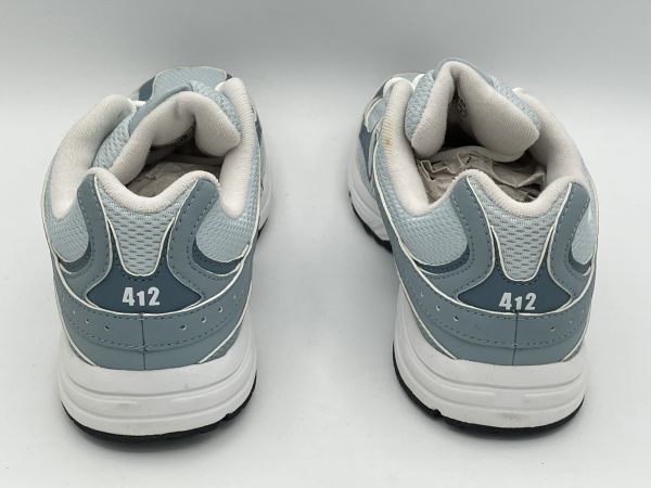 訳あり品 ニューバランス WL412 25.0cm US8.0 ブルー w412bb 女性用 NEW BALANCE 並行輸入品 (nb607)