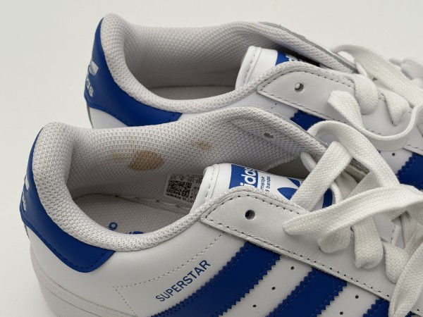 訳あり品 アディダス スーパースター XLG 25.0cm クラウドホワイト×ブルー IG0289 女性用兼子供用 ADIDAS SUPER STAR (ad705)