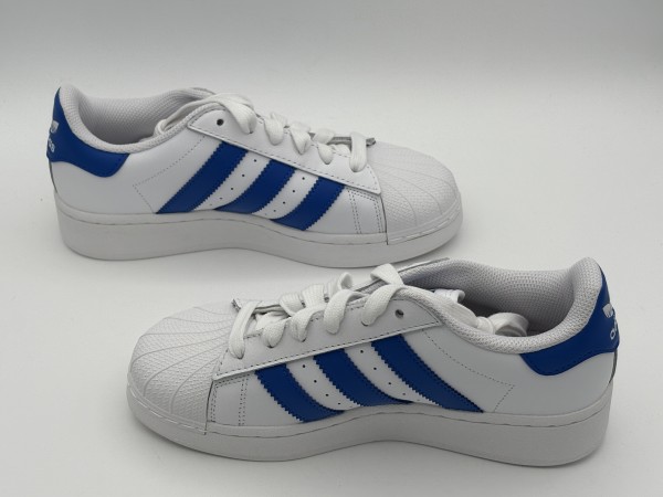 訳あり品 アディダス スーパースター XLG 25.0cm クラウドホワイト×ブルー IG0289 女性用兼子供用 ADIDAS SUPER STAR (ad705)