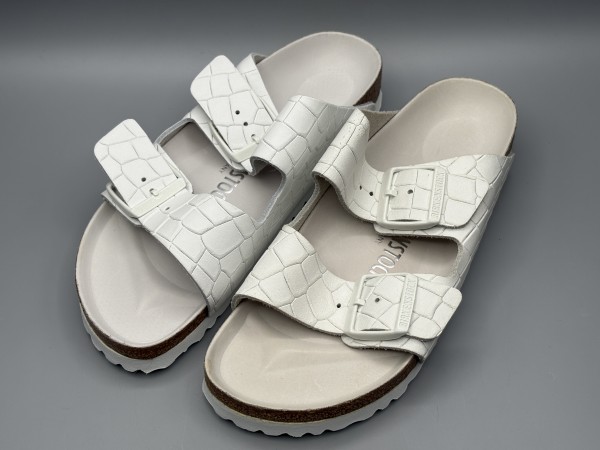 訳あり品 BIRKENSTOCK ビルケンシュトック サンダル アリゾナ 23.5-24.0cm 37 ホワイト レディース (b2074)