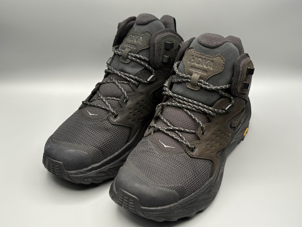 訳あり品 HOKA ホカ ハイキングシューズ アナカパ 2 ミッド GTX 25.5cm US7.5 ブラック×ブラック メンズ (ho017)