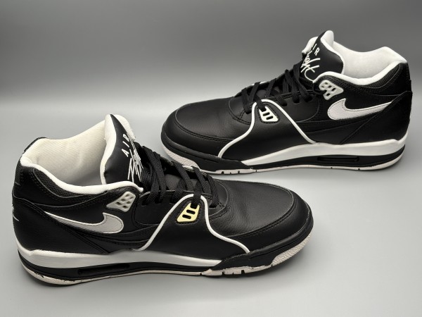 訳あり品 NIKE ナイキ スニーカー エア フライト 89 26.5cm ブラック×ホワイト メンズ (ni124)