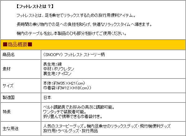 日本製 Snoopy スヌーピー フットレストストーリー柄 クリックポスト配送専用商品で送料無料 の通販はau Wowma かばんのホームデコ