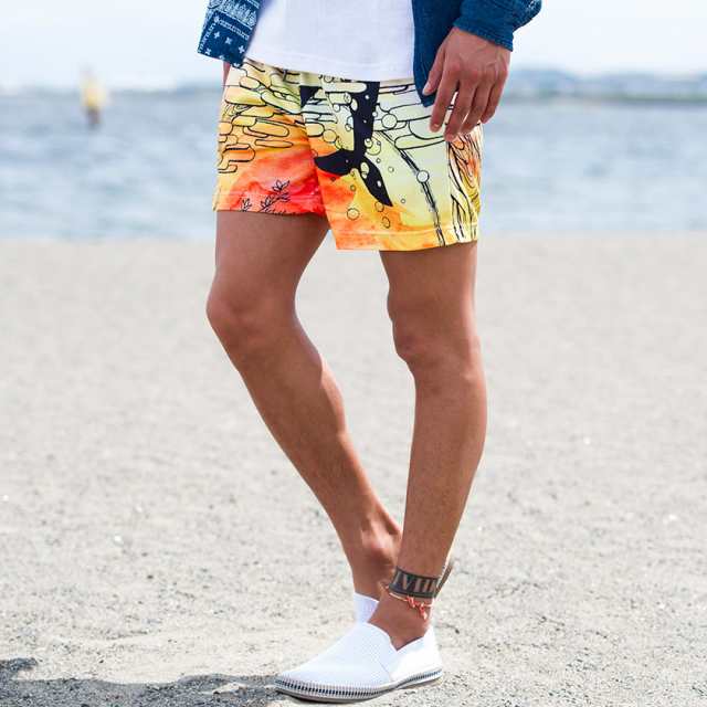 パンツ ボトムス ハーフパンツ メンズ Blue Wax ブルーワックス Sunset whale Surf Shorts 即日発送 ショートパンツ  メンズ 膝上 ショー｜au PAY マーケット