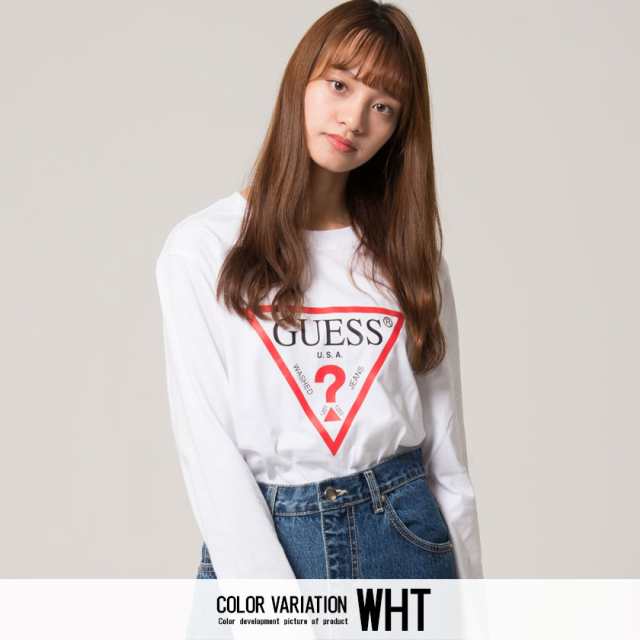 Tシャツ メンズ 長袖 Guess ゲス デザインロゴプリントクルーネック長袖tシャツ 即日発送 トップス インナー カットソー ロンt シンプル の通販はau Pay マーケット Silver Bullet シルバーバレット