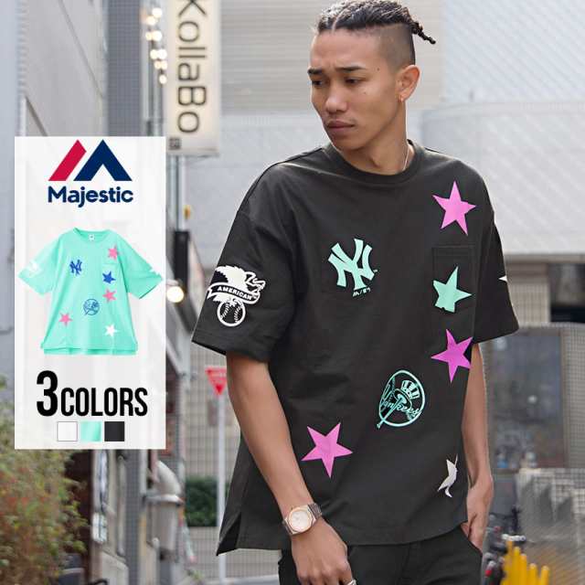 Tシャツ メンズ 半袖 Majestic マジェスティック Ss Star Print Big T 即日発送 クルーネック トップス 星柄 スター プリント ヤンキースの通販はau Pay マーケット Silver Bullet シルバーバレット