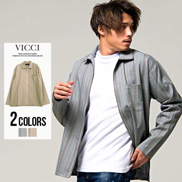 セール Sale 25 Off ジャケット メンズ Vicci ビッチ ストライプ柄長袖ドリズラージャケット 即日発送 長袖 ライトアウター シャツ ジッの通販はau Pay マーケット Silver Bullet シルバーバレット