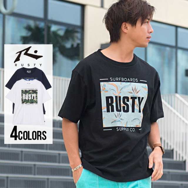 Big Saleクーポン利用可能 Tシャツ メンズ 半袖 カモフラ ボタニカル Rusty ラスティ ボックスロゴプリントtシャツ 即日発送 メンズ の通販はau Pay マーケット Silver Bullet シルバーバレット