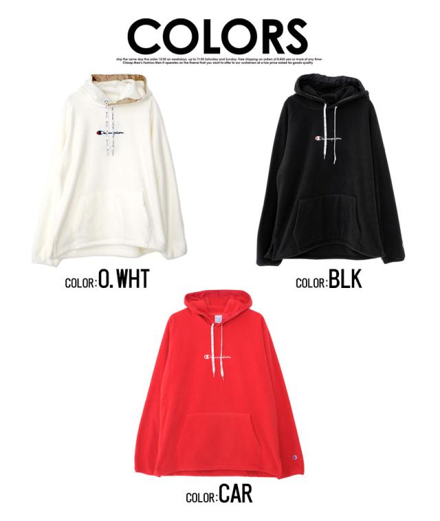 パーカー メンズ 長袖 Champion チャンピオン フロントロゴ刺繍フリース長袖プルオーバーパーカー 即日発送 トップス スウェット フーディー 裏ボア ブランド ホワイト ブラック レッド 白 黒 M L 秋 冬 [C3-N611]_18