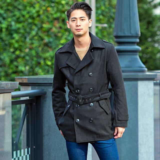 トレンチコート メンズ Cavaria キャバリア メルトントレンチコート 即日発送 アウター コート メルトン ベルト付き 無地 シンプル ブラの通販はau Pay マーケット Silver Bullet シルバーバレット