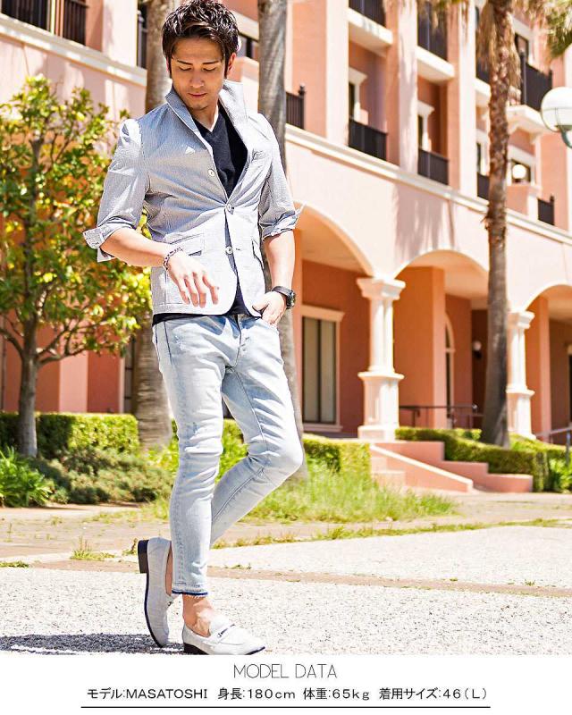 50 オフsale Gostar De Fuga ゴスタールジフーガ ストレッチシアサッカーイタリアンカラー7分袖ジャケット メンズ 代 30代 40代 春夏 の通販はau Pay マーケット Silver Bullet シルバーバレット