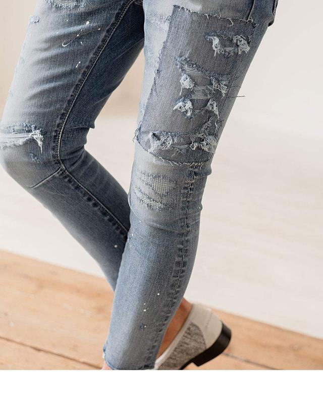 Gostar De Fuga ゴスタールジフーガ リメイク加工クロップドストレッチスキニーデニムパンツ 日本製 スキニーパンツ アンクル丈 メの通販はau Pay マーケット Silver Bullet シルバーバレット