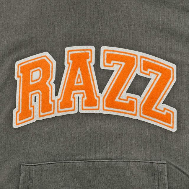 パーカー メンズ 長袖 RAZZIS ラズ Pigment patch hoodie 即日発送