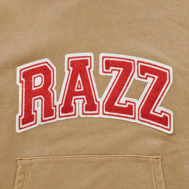 パーカー メンズ 長袖 RAZZIS ラズ Pigment patch hoodie 即日発送
