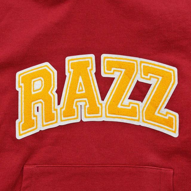 パーカー メンズ 長袖 RAZZIS ラズ Pigment patch hoodie 即日発送