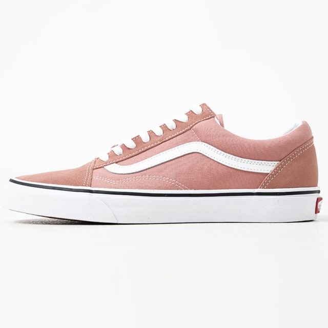 vans old skool mahogany rose & true white skate shoes