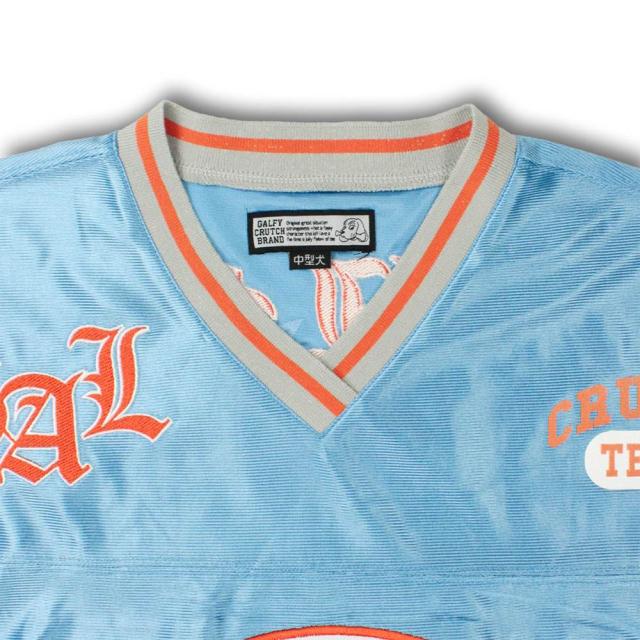 GALFY ガルフィー Tシャツ メンズ レディース 長袖 七分袖 7分袖 ブランド おしゃれ 大きいサイズ トップス カットソー Vネック ホッケーシャツ ジャージ 犬 アップリケ 刺繍 ロゴ オーバーサイズ ゆったり ユニセックス 男女兼用 ペア 黒 服 春 20代 30代 40代 [151007]_8