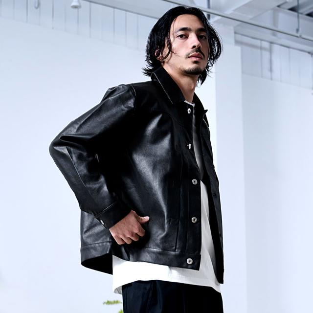 ブルゾン メンズ レザージャケット 革ジャン Gジャン PUレザー