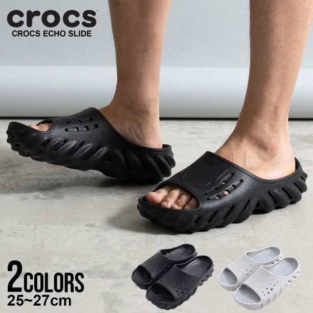 クロックス CROCS メンズ レディース ブランド おしゃれ サンダル エコースライド 定番 厚底 ユニセックス 男女兼用 ブラック グレー 黒