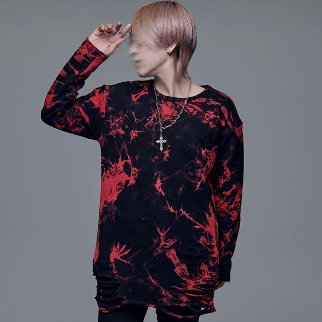 長袖 Laurentmasson タイダイ染め tシャツ フック HOOK HOOK 個性派
