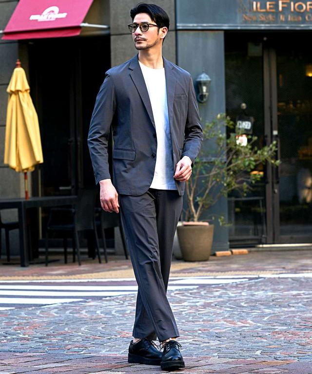 セットアップ メンズ 格好のいい 上下仕かける 2点仕かける 通気はだ寒さ 当たること冷感 冷やりとした ひんやり 冷やりとした 伸ばすこと 伸縮 洗い濯ぎ機可 イージーケア テーラードジャケット テーパードパンツ 事務所心地よい 商行為 成年者 20代 30代 40代 50代 成人男性 服 春 夏 春夏 [36351-36352]