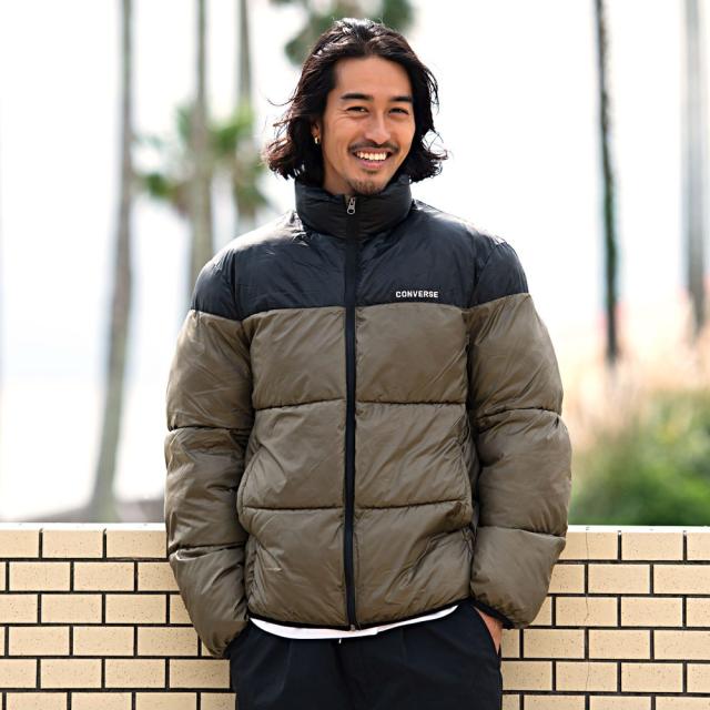 コンバース ダウンジャケット ブラウン 3way CONVERSE（コンバース） ダウンジャケット ダウン 切替中綿ジャケット