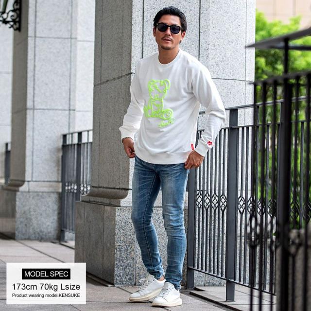 KEN SHIMURA 顔写真プリント トレーナー Lサイズ グレー KEN