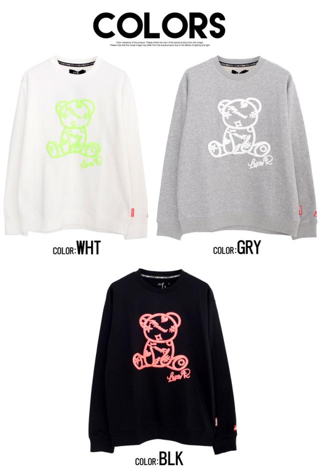 トレーナー メンズ おしゃれ スウェット スエット プリント ベア