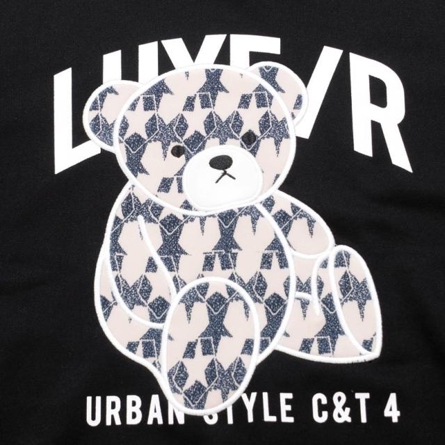 関さん様♡3点m1078☆4L☆くま 熊 野球＊ロゴ＊トレーナー＊バックプリント One point kaws bear printing round neck long-sleeved