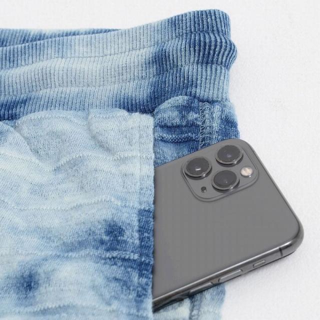 パンツ メンズ スウェットパンツ インディゴ タイダイ ブリーチ