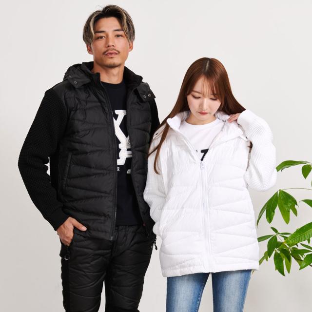 パーカー メンズ ジップパーカー ジップアップ アウター 高密度ダウン