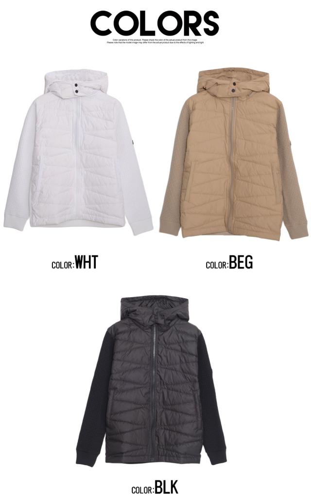 LUXE/R GOLF ダウンフェザーワッフル切替えパーカー45763WHXL